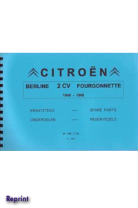 Citroën 2CV Catalogue des piÃ¨ces dÃ©tachÃ©es No 446 1969